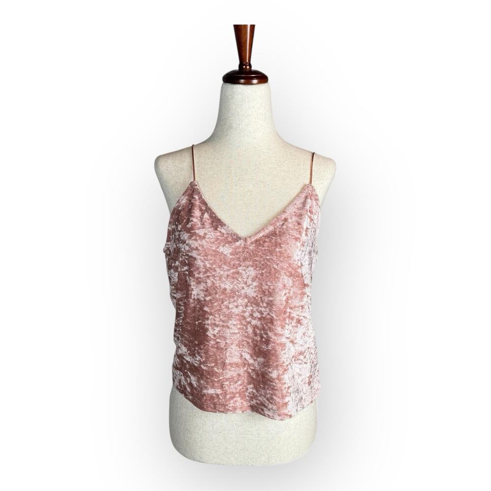 H&M Crushed Velvet V Neck Boho Peasant Hipster Hippie Farm Chic Blouse Small